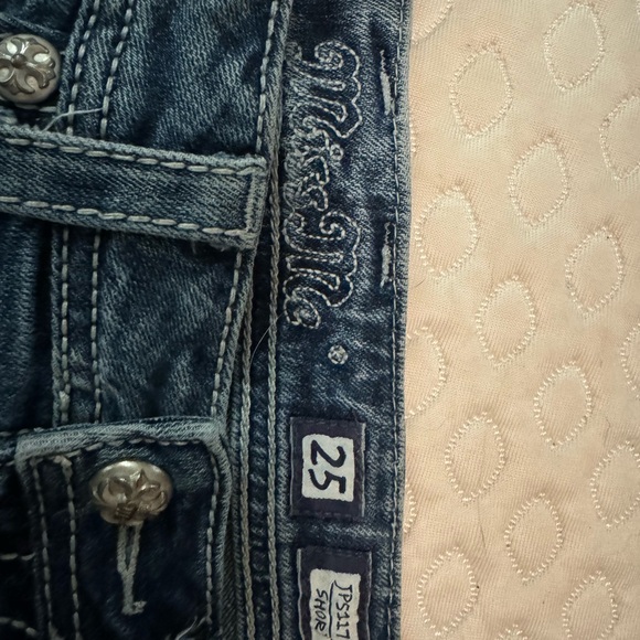 Two pairs of Miss Me Jean shorts, size 25. - Picture 3 of 4